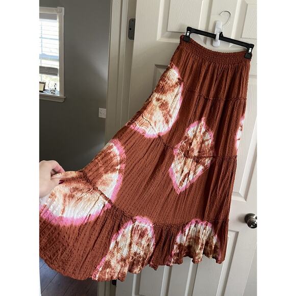 THE ODELLS ANTHROPOLOGIE Tie Dye Serena Top Lidia Maxi Skirt 2 Piece Set Sz XL - Picture 8 of 15